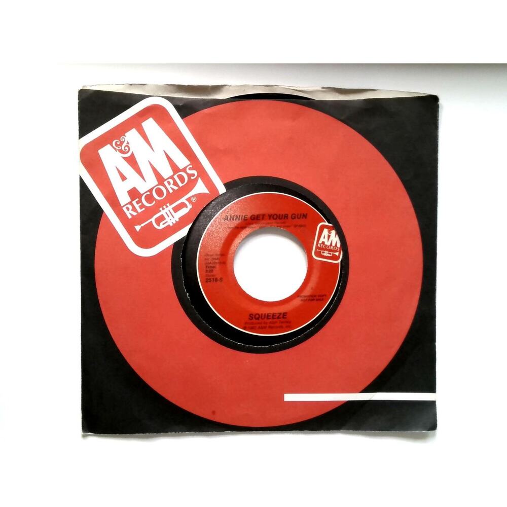 Squeeze – Annie Get Your Gun 1982 A&M 45 7" Vinyl Record New Wave Pop Rock Promo